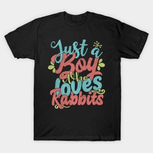 Just A Boy Who Loves Rabbits Gift graphic T-Shirt